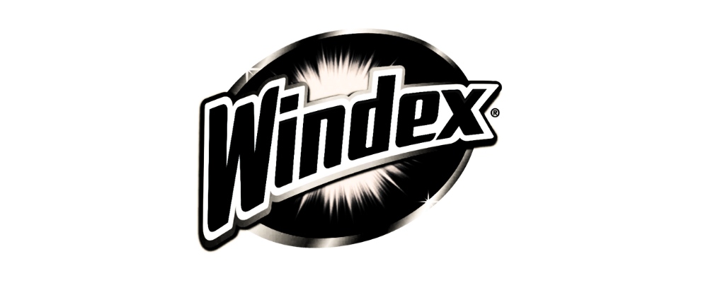 Windex logo. The Windex brand name is written in black letters with a white outline. Cleaning with Windex in Washington DC for a streak-free shine.