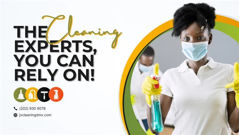 Cleaning expert with spray bottle. Professional cleaning services in Washington DC. The experts you can rely on for house cleaning.